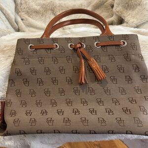 Dooney & Bourke Brown Monogram Tote Vintage